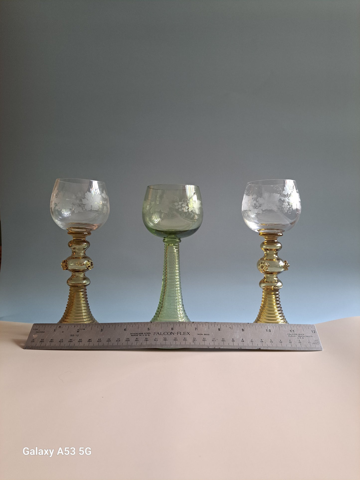 Three Pretty Wine Glasses