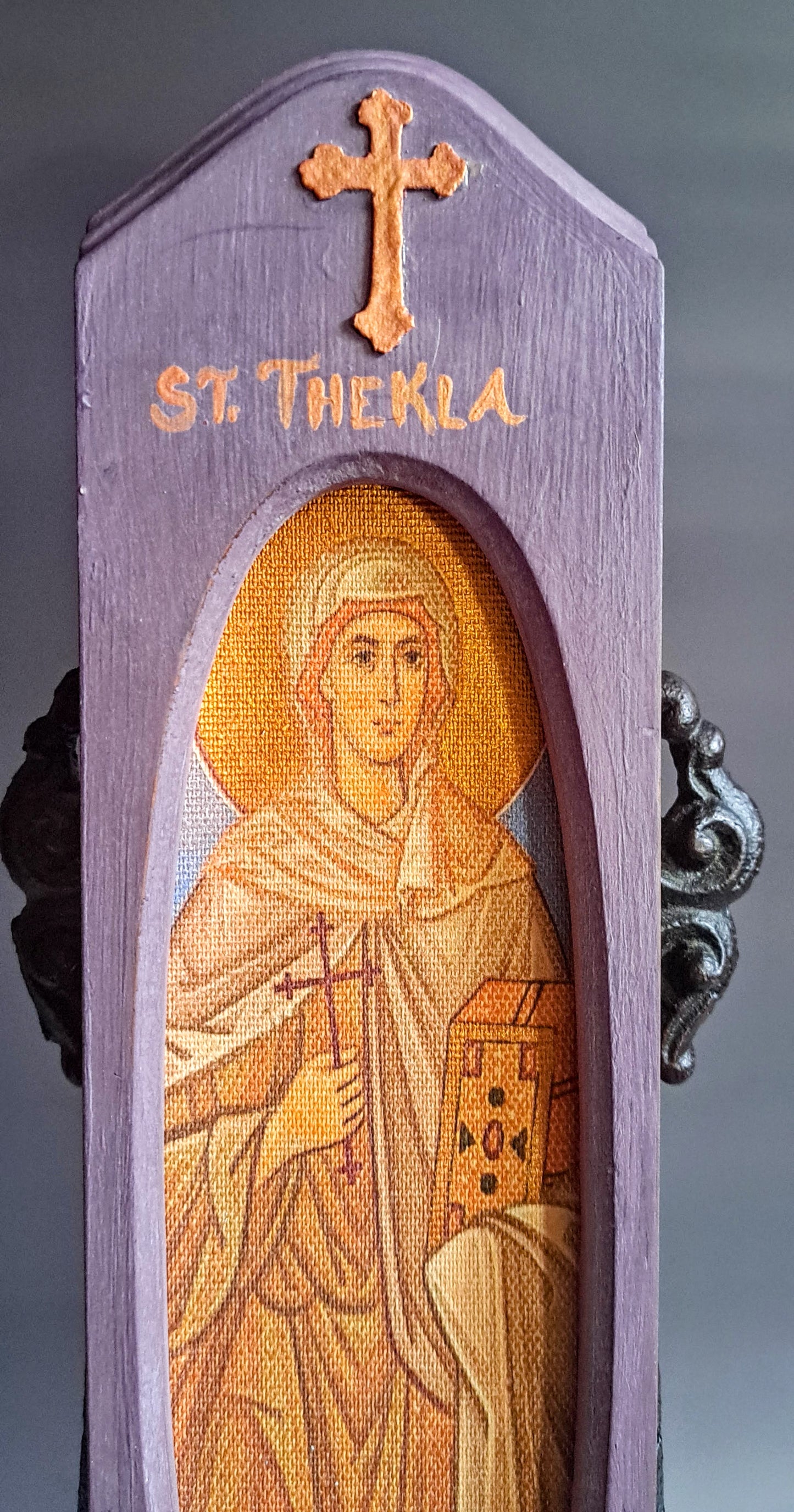 St. Thekla lavender icon sconce