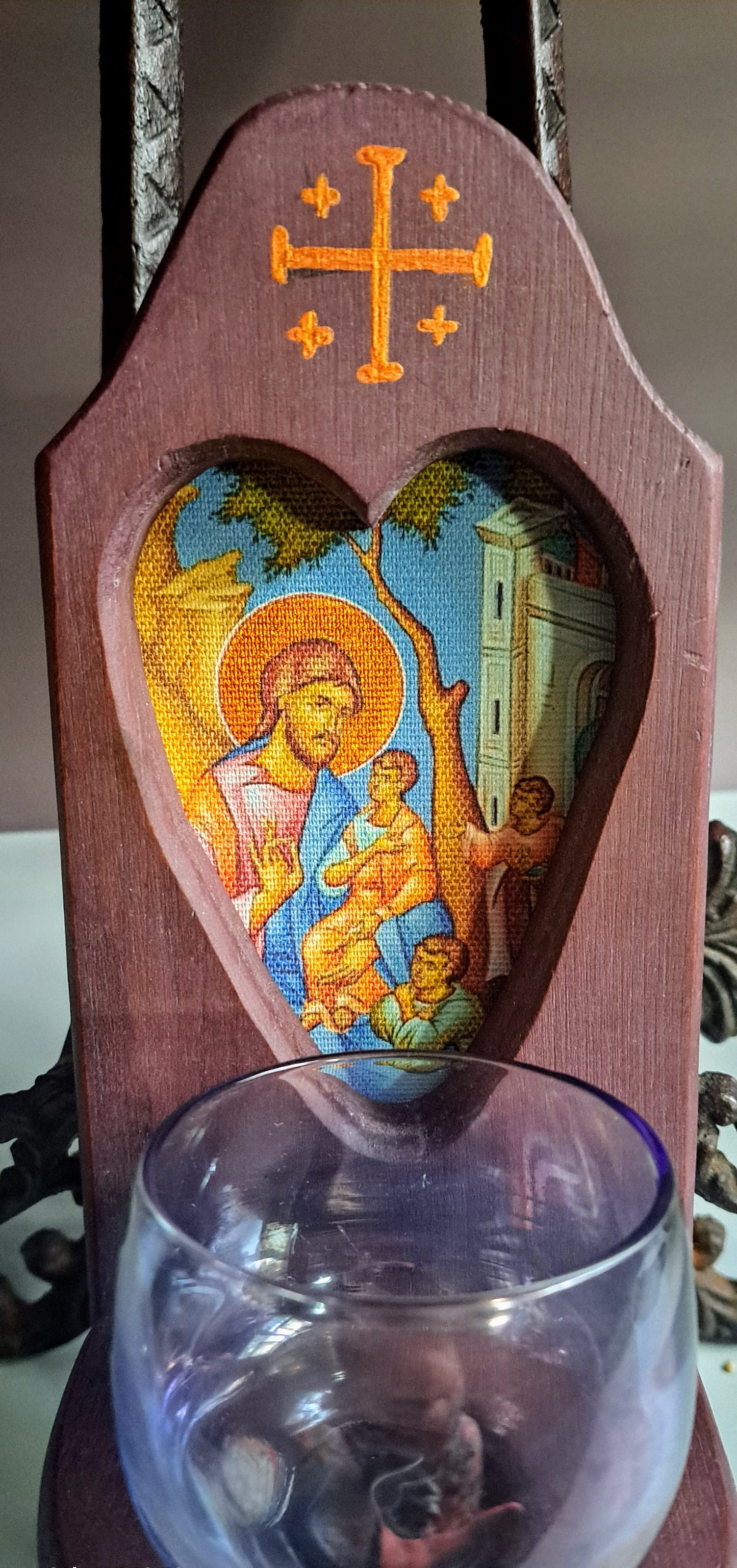 Jesus Blessing the Children heart sconce