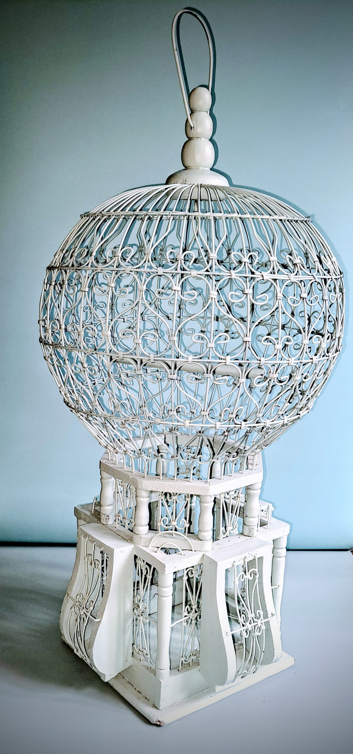 Wood and Wire Decorative Bird Cage