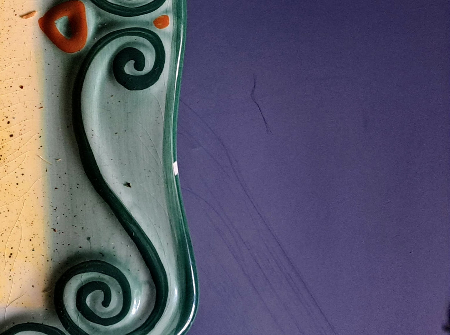 4 Large Square Handpainted Plates