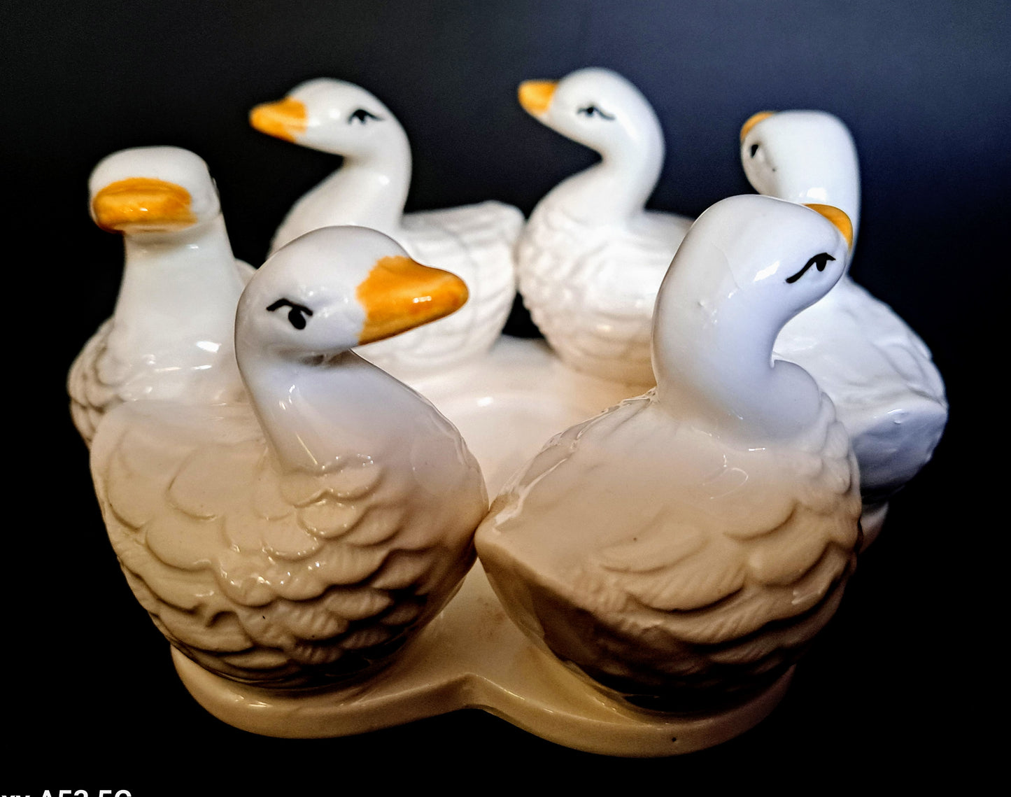 Vintage Duck/Goose candle holder and little chlcks