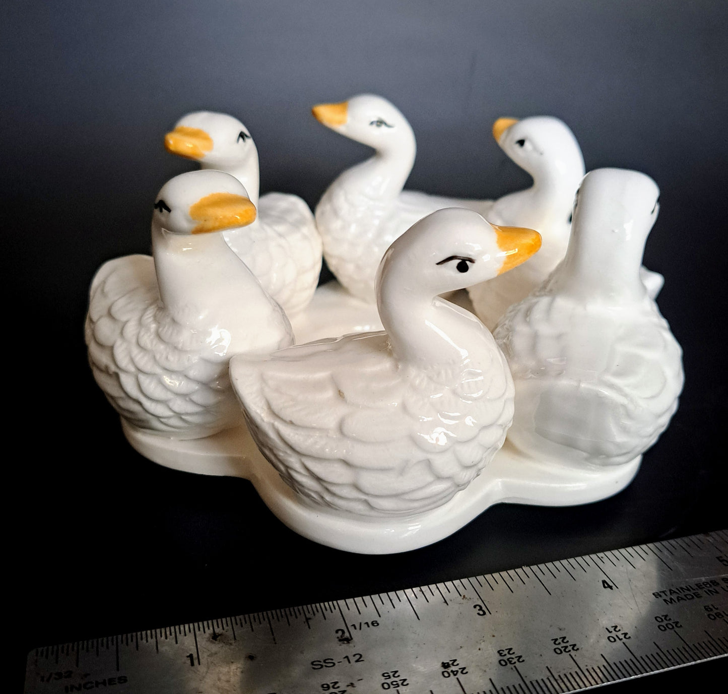 Vintage Duck/Goose candle holder and little chlcks