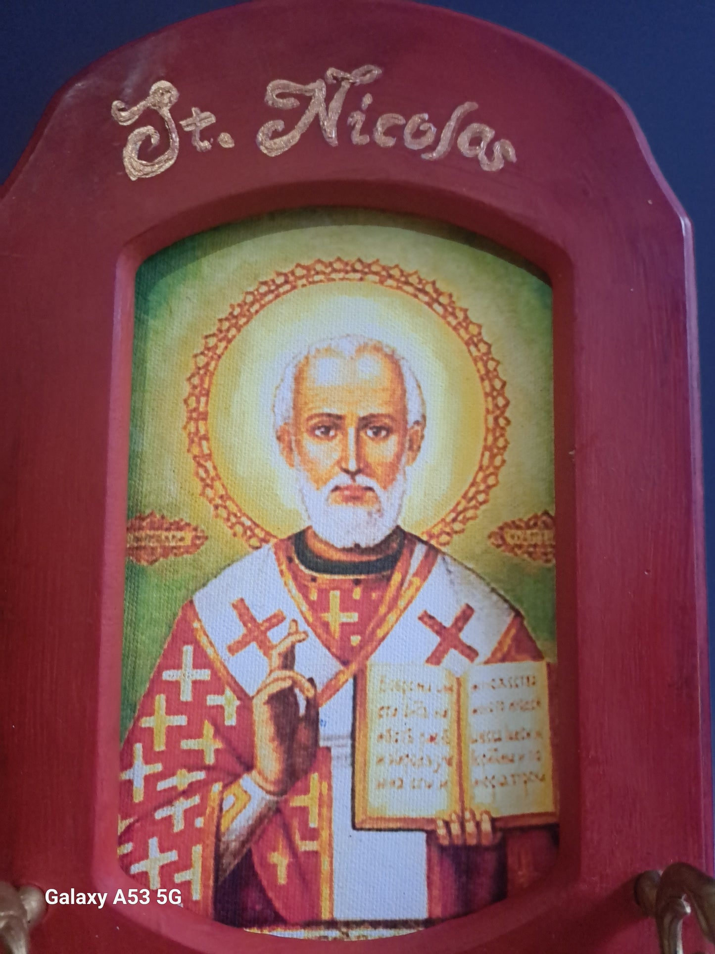 St. Nicholas of Myra Red Icon Sconce