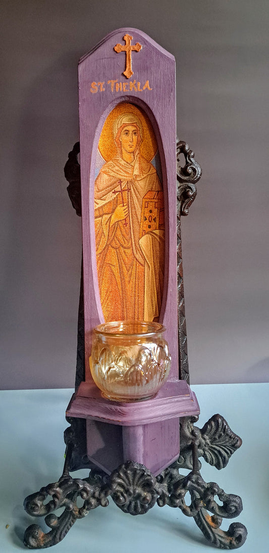 St. Thekla lavender icon sconce